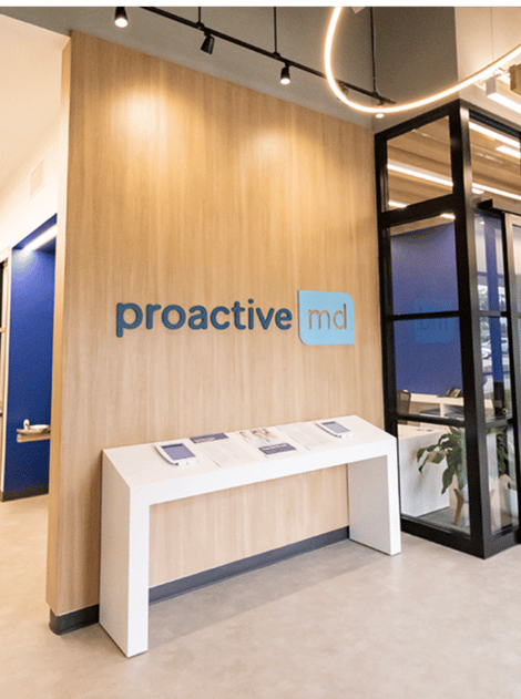 Interior of a state-of-the-art clinic Proactive MD's state-of-the-art clinics