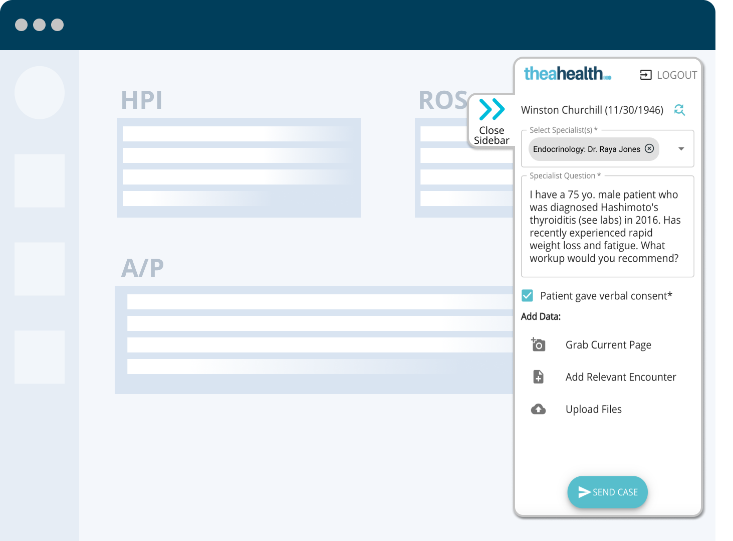 Low-fidelity-emr-mockup