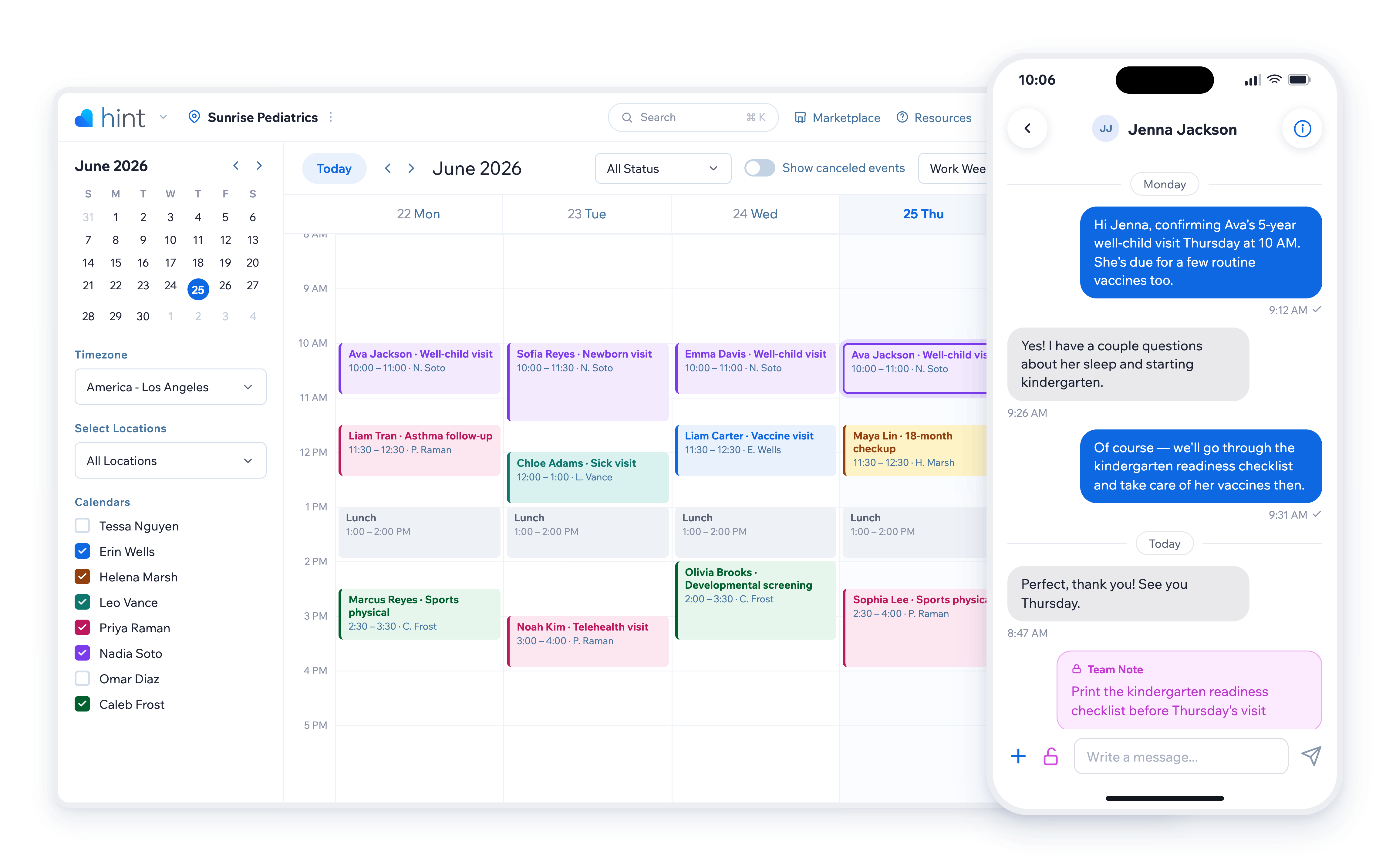 Calendar-Chat-Pediatrics-iOS-web