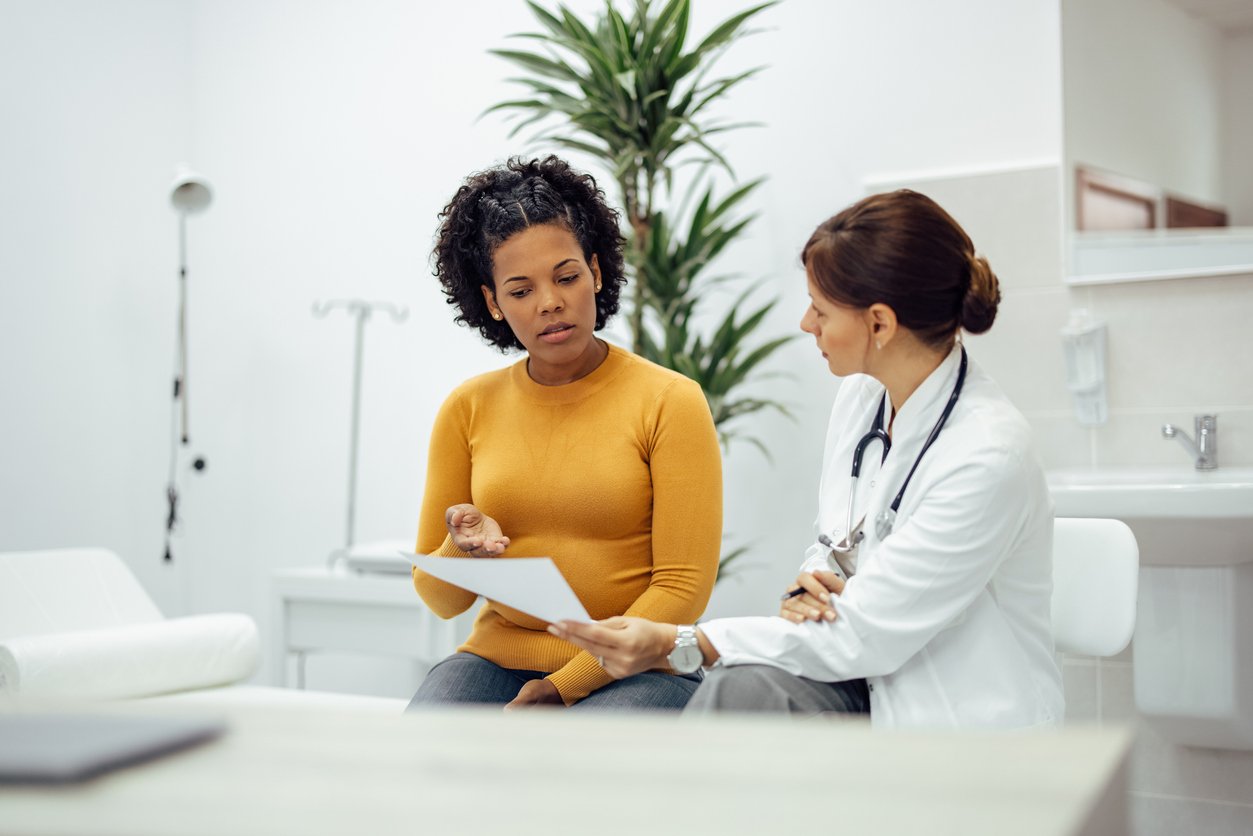 Patient with doctor