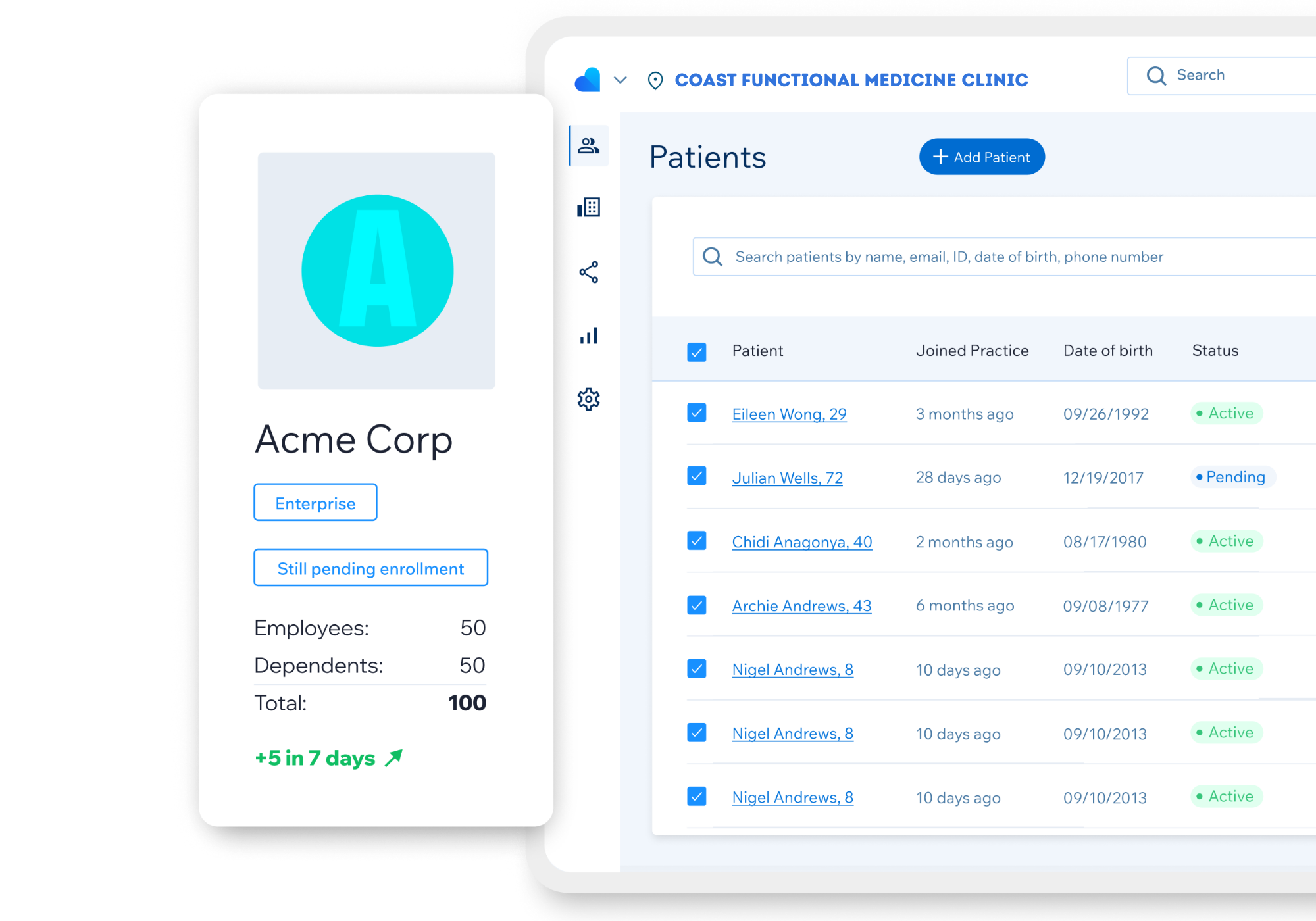 Functional Med UI Screens